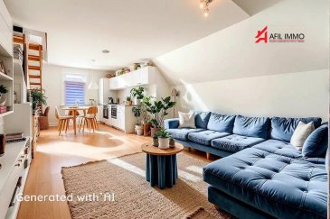 À Kayl, AFIL vous invite à découvrir ce charmant appartement situé au dernier étage d'une résidence sans ascenseur.

Offrant une surface au sol de 71 m², ce bien séduit par sa disposition fonctionnelle et chaleureuse.
Il comprend deux chambres confortables, un grenier aménagé pouvant faire office d'espace bureau ou de rangement, un séjour convivial ouvert sur la salle à manger, une cuisine entièrement équipée donnant sur une grande terrasse ainsi qu'une salle de bains avec espace buanderie intégré.

Une cave privative vient compléter l'ensemble.

AFIL vous accompagne à chaque étape de votre projet immobilier : estimation, vente, location et recherche de financement, avec professionnalisme et engagement.

Votre satisfaction reste au coeur de nos priorités.

Prix affiché incluant 3 % de frais d'agence + TVA.