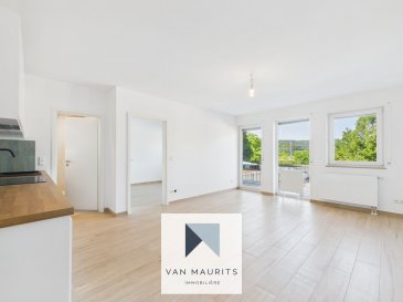 Situé à Rollingen (36, rue de Luxembourg), à 5 min. de Mersch, cet appartement rénové en 2026, se trouve en arrière du bâtiment, au 1er étage et bénéficie d'une surface habitable de ± 40 m² et de ± 5 m² de balcon. 
Il se compose comme suit : un séjour avec une cuisine ouverte (équipée et aménagée) de ± 24 m² donnants accès à un balcon de ± 5 m², une chambre de ± 12 m² également avec accès au même balcon. Une salle de douche de ± 3,5 m² (avec vasque, douche et wc). 

L'offre comprend également une cave et un garage/box. 

Détails complémentaires : 

- Rénovation 2026 ;
- A 5 min. de Mersch ; 
- Situation calme, en arrière de la résidence ; 
- Charges 150 euros/mois ; 
- Chauffage au gaz par radiateurs ; 
- Triple vitrage, volets manuels ; 
- Orientation ouest ; 
- Ascenseur ;
- Grage box ;
- Prix : 1.150 € / mois ; 
- Garantie locatives : 2300 € (2 mois de loyer) ; 
- Frais d'agence : ½ mois de loyer + TVA.

 Agent responsable : Katia Gravière au 661 33 29 82 ou katia@vanmaurits.lu