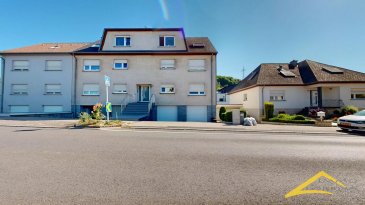 L'agence IMMOLORENA de Pétange partenaire de la CHAMBRE IMMOBILIERE DE LUXEMBOURG a choisi pour vous dans une petite Résidence, un  APPARTEMENT de 83,75 m2 avec DEUX Chambres au 2ieme étage sans ascenseur, situé à Pétange, à proximité des transports en commun, écoles et de toutes commodités, il se compose comme suit:

Pièces à vivre :
Hall d'entrée de 6,47 m2
Une cuisine séparée toute d’équipée de 16,08 m2
Un WC séparé de 2,38 m2
La pièce à vivre légèrement mansardée de 18,91 m2 au sol (16,02 m2 habitables)

Pièces de nuit :
Le hall de nuit de 4,84 m2 amenant à :
1ère chambre légèrement mansardée de 13,21 m2 au sol (10,33 m2 habitables)
2ème chambre de 15,32 m2
Une salle de bain de 3,56 m2 avec baignoire 

Cave, garage et jardin
Une cave de 5,65 m2 avec coin buanderie
Le garage box de 14,35 m2
Le jardin de 29,60 m2

CARACTERISTIQUES DE L'APPARTEMENT:
Appartement dispose de 2 chambres.
L’appartement dispose d’une cave ainsi qu’un garage box et d’un jardin privatif.
Appartement idéal pour une première acquisition.
L’appartement dispose d’une chaudière individuelle au gaz 
Pas de travaux à prévoir.

Pas de frais d'agence pour le futur acquéreur

A VOIR ABSOLUMENT!!!!

Pour tout contact:
Joanna RICKAL: 621 36 56 40
Vitor Pires: 691 761 110

L'agence ImmoLorena est à votre disposition pour toutes vos recherches ainsi que pour vos transactions LOCATIONS ET VENTES au Luxembourg, en France et en Belgique.