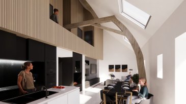 Charme d'antan et confort moderne ? 7 appartements de standing dans une ancienne ferme rénovée à Bastendorf

Découvrez une résidence de caractère où l'authenticité du passé s'allie harmonieusement au confort d'aujourd'hui. Située au cœur du paisible village de Bastendorf, cette ferme luxembourgeoise typique a été entièrement rénovée pour accueillir 7 appartements haut de gamme, alliant architecture traditionnelle et prestations contemporaines.

Chaque logement a été conçu pour préserver l'âme du bâtiment ? poutres apparentes, pierre naturelle, volumes généreux ? tout en intégrant les dernières technologies en matière de confort et de performance énergétique :
		Chauffage au sol
		Isolation thermique de haute qualité
		Équipements modernes dans un cadre chargé d'histoire

Points forts du projet :
		Appartements de 1 à 3 chambres, tous au design unique
		Espace extérieur commun aménagé dans la cour intérieure de l'ancienne ferme
		Intérieurs lumineux, matériaux nobles et ambiance chaleureuse
		Parkings privatifs et caves individuelles
		Situation calme, à proximité directe de Diekirch, Ettelbruck et des grands axes

Description:

L'appartement n°2 s'ouvre sur un long hall d'entrée qui donne accès à une salle de bains ainsi qu'à un WC séparé. Le couloir vous guide ensuite vers un bel espace de vie combinant salon et salle à manger, baigné de lumière grâce à une vide sur séjour qui apporte volume et élégance.

La cuisine, spacieuse et bien agencée, dispose de nombreux rangements et d'un généreux espace de circulation, idéale pour les moments de partage au quotidien.

À l'étage, un hall central dessert un WC séparé ainsi que deux belles chambres lumineuses, équipées de larges fenêtres de toit, créant une ambiance apaisante.

Personnalisation possible : finitions, aménagements et choix des matériaux selon vos en

Un bien rare et exclusif, destiné aux amateurs de bâtiments de caractère soucieux de leur confort et de leur qualité de vie. Contactez-nous dès aujourd'hui pour recevoir la brochure, plus d'informations ou planifier une visite privée.