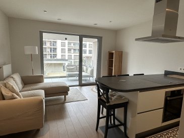 LX2 Immo bietet Ihnen eine möblierte 1-Zimmer-Wohnung mit 45 m2 im neuen Stadtviertel Cloche d'Or in Luxemburg-Gasperich an. Das Viertel bietet schnellen Zugang zu allen Annehmlichkeiten wie öffentlichen Verkehrsmitteln, Geschäften, Post, Banken, Restaurants... nur wenige Minuten vom Stadtzentrum und der Cloche d'Or entfernt.

Im Untergeschoss befinden sich ein Keller, ein Fahrradraum und eine gemeinsame Waschküche mit Maschinen!

Bestehend aus:
- einem Eingangsbereich mit eingebautem Schrank
- Wohnzimmer mit offener Küche und Zugang zum Balkon
- Dusche mit WC
- ein Schlafzimmer
- ein Stellplatz in der Tiefgarage
- privater Keller
- gemeinsame Waschküche mit Waschmaschine + Trockner

- Aufzug
- Hochwertige Ausstattungen
- Energieklasse AAA mit kontrollierter Raumlüftung, dreifach verglasten Fenstern und elektrischen Jalousien

Verfügbar: 01/04/2025

Monatliche Miete: 1.800€/Monat
Nebenkosten: 200 €/Monat
Kaution: 2 Monate

Für weitere Informationen:
LX2 Immo
immo@lx2.lu

Antonio: 691 329 627