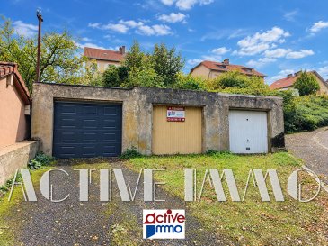 Garage Hayange 23 m2. Sur la commune de Hayange - Cité BELLEVUE
Garage de 23m2 
Avec porte métallique coulissante en bon état de fonctionnement
Possibilité de ce stationner également sur le devant du garage en complément.
Absence d'Amiante