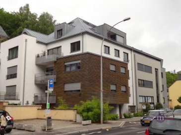 Agréable duplex sis au 3ème et 4ème étage de +/-80 m2 et comprenant living avec loggia et cuisine équipée, 1 grande chambre, salle de bains, hall, buanderie commune, cave, emplacement souterrain<br><br>Revêtement du sol: parquet, carrelage<br>Disponible: 15 octobre 2021<br>Passeport énergétique: CC<br><br>Quartier agréable à quelques minutes du Centre-Ville et du Kirchberg, bonne connexion bus, proche de tout commerce. <br><br>