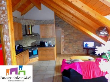 Très bel appartement avec beaucoup de charme, situé dans une petite résidence de seulement 2 unités.
Se compose d'un grand living avec cuisine ouverte toute équipée et salle à manger avec accès au grand balcon situé plein sud, coin nuit avec deux chambres à coucher de +/- 16m² et 14m² avec placard encastré en bois massif, une salle de bain avec wc.
Murs avec décoration en pierre et poutres en bois.
Cette appartement comporte 2 places de parking.
Pour toute information n'hésitez pas à nous contacter ou visitez notre website www.immocolor.lu