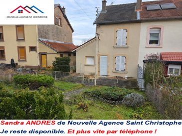 REF/702

Maison mitoyenne avec 2 garages à petit prix.

_ En rez-de-chaussée: 2 entrées, un salon donnant l'accès à la cave, cuisine, salle d'eau.

_ 1et étage: une chambre donnant accès au comble.

_ Comble: une chambre.

Jardin, terrasse ainsi que 2 garages non attenants.
Fenêtres simple vitrage, chauffage gaz.

Le bien est à rénover.


Consommation énergétique primaire: G
Consommation énergétique finale: G

Les informations sur les risques auxquels ce bien est exposé sont disponibles sur le site Géorisques

N'hésitez pas à prendre contact auprès de NOUVELLE AGENCE SAINT CHRISTOPHE AU [Coordonnées masquées] ou demandez SANDRA au [Coordonnées masquées], agent immobilier inscrite au RCS de Metz sous le n° 831 288 303
