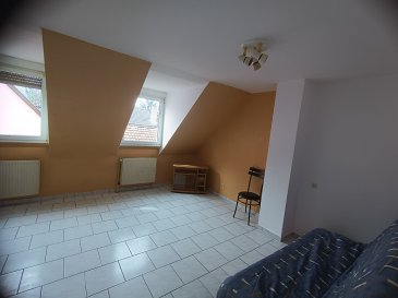 Appartement Sarreguemines 1 pièce(s) 25.7 m². Opportunité : au troisième et dernier étage  d\'un immeuble de 5 lots, venez découvrir cet appartement de type studio comprenant une pièce de vie avec coin kitchenette le tout sur 21.1m²,  salle d\'eau, un dégagement et un cellier. Centre ville, proche café de Paris<br/>Contact pour les plus rapides chez Nord Sud Immobilier à Sarreguemines, Rohrbach les bitche, Diemeringen et Bitche AU 0372640102<br/>Copropriété de 5 lots (Pas de procédure en cours).<br/>Charges annuelles : 90.00 euros.