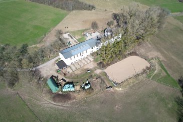 In absoluter Alleinlage, ca. 1 km von Mettendorf entfernt liegt dieser ursprünglich aus dem Jahr 1956 stammende, 1981 zum Mehrfamilienhaus erweiterte, ehemalige Bauernhof. Er bietet mit einer Wohnfläche von ca. 210 m², einer Nutzfläche von ca. 740 m² und einer Grundstücksgröße von ca. 66.758 m² viel Raum zum Leben, zur professionellen Pferdehaltung, zur Erholung, für Hobby und Freizeit.

Der Hof wurde im Laufe der vergangenen 20 Jahre umfangreich renoviert. Über 2 Etagen sowie den ausgebauten Keller verteilt, bieten 6 Schlafzimmer, 3 Küchen sowie 3 Bäder reichlich Raum für eine große Familie, für Mehrgenerationenwohnen oder aber auch für bis zu 3 Parteien, da die 3 Wohneinheiten über separate Eingänge verfügen. Die Vermietung der einen oder anderen Wohneinheit als Ferienwohnung oder auf Dauer ist ebenfalls denkbar. Das Haus verfügt über eigene Trinkwasserversorgung sowie eine eigene Hauskläranlage, geheizt wird mit einer modernen Ölzentralheizung.

An das Wohnhaus schließen sich drei geräumige Garagen an, gefolgt vom Wirtschaftstrakt, der sich über 2 Ebenen verteilt.

Im oberen Bereich befindet sich eine ca. 430 m² große Berge- und Lagerhalle, unterteilt in einen Werkstatt- und Maschinenlagerbereich, in ein Heu- und Strohlager und schließlich befinden sich hier 7 geräumige Pferdeboxen, die leicht abgebaut werden könnten und somit variablen Raum darstellen.

Im unteren Bereich befinden sich 8 geräumige Pferdeboxen, die mit großen, befestigten und beleuchteten Paddocks ausgestattet sind. Die Pferdetränken sind zudem beheizt. Von hier ist der herrlich nach Süden orientierte und mit Flutlicht ausgestattete Reitplatz schnell erreicht. Eine Sattelkammer und eine Toilette im Stallbereich erleichtern die Arbeit mit den Pferden.

Das gesamte Grundstück verfügt über eine arrondierte Fläche von ca. 66.758 m², die bei Bedarf erweitert werden kann.

Wege zum Ausreiten gibt es reichlich, da der Hof in weitem Umfang von Wiesen und Äckern umgeben ist.

Diese Immobilie ist ein Paradies für Pferdeliebhaber, kann aber auch auf unterschiedlichste Arten genutzt werden.

Wenn Sie schon immer den Weg ins Grüne gesucht haben und sich ausreichenden und ungestörten Raum zur Entfaltung wünschten, nehmen Sie Kontakt mit uns auf.
Vielleicht haben Sie hier diesen Ort gefunden.