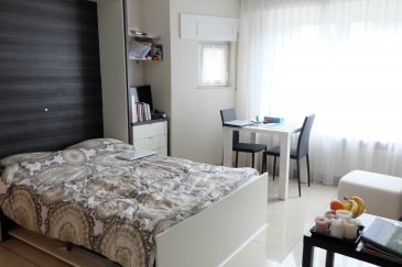 LUXEMBOURG MERL, 88, rue des Aubépines, beau studio entièrement MEUBLE, de 35 m2 au RDC surélevé et comprenant : entrée avec vestiaire, salle de douche avec WC, pièce principale, placard avec lit intégré, cuisine équipée ouverte sur living, une cave, lave-linge, libre le 1er janvier 2027. POUR UNE SEULE PERSONNE, PAS D'ANIMAUX-NO PETS. Loyer : 1300 euros + 200 euros de charges. Frais d'agence : un mois de loyer + TVA, 50% à charge du locataire, 50% à charges du bailleur. Contact et visites : Rosalba MAITRE téléphone : 691 550 189, email : rosalba@parkagence.lu & Arianna GHITTINO, téléphone : 691 205 573, email : arianna@parkagence.lu