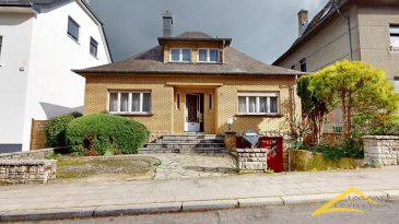 L'agence IMMO LORENA de Pétange vous présente cette propriété sur un beau terrain de 4a98ca sise à Lamadelaine.

La maison libre de 4 côtés date de 1955. Son toit est fait d'ardoises naturelles.

Ce bien à rénover (vitrage simple, chauffe-eau électrique, carrelages anciens) a un énorme potentiel.
La chaudière au gaz date de 2006 (Dietrich).

Cette demeure a une surface habitable +- 115 m2 et se compose comme suit :

Rez-de-chaussée

- hall de 6,65 m2
- petit couloir de 2,27 m2 avec toilettes séparées - 1,24 m2
- grand living pouvant être aménagé en salon et salle à manger de 32,10 m2
- 1 cuisine séparée de 9,99 m2 s'ouvrant directement sur la terrasse de 18,18 m2 ainsi que sur le beau jardin
- 1ère chambre de 14,41 m2
- 2ème chambre de 10,46 m2

1er étage

- 1 chambre 10,14 m2 avec armoire encastrée de 1 m2
- 1 grande pièce de 38,08 m2

Cave (sous-sol) :

- couloir de 5,82 m2
- 1 cave de 28,57 m2 amenant vers 1 local de rangement de 9,37 m2
- des toilettes séparées de 0,8 m2
- 1 salle de douche de 8,83 m2
- 1 garage de 21,83 m2
- 1 local technique de 14,12 m2

Avec de telles surfaces, cette maison offrira à ses hôtes de beaux espaces de vie ainsi qu'une propriété agréable à vivre.

Pour tout contact:
Joanna Rickal: +352 621 365 640
Vitor Pires: + 352 691 761 110

L'agence Immo Lorena est à votre disposition pour toutes vos recherches ainsi que pour vos transactions LOCATIONS ET VENTES au Luxembourg, en France et en Belgique.