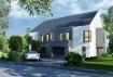 Maison Vente 3 chambres à Useldange - 749 000 € Nouvelle construction de 4 maisons jumelées (+- 225 m² surface utile avec terrain de +- 12,5 ares, 3 chambres, 1 sdb et 1sdd) avec possibilité d'aménager les combles de +/- 57 m².
La maison jumelée est composée comme suit :
• Rez-de-chaussée : Hall d'entrée 13,78 m²), local technique (3,51 m²), WC séparé (5,07 m²), débarras, salon de 37,31 m², cuisine ouverte sur le salon (6,39 m²), garage (23,46 m²), cage d'escalier
• 1er étage : Hall de nuit (7,15 m²), 2 chambres à coucher (17,30 + 18,56 m²), 1 suite parentale avec chambre et dressing 25,85 m² + salle de douche privative (6,36 m²), salle de bain (10,76 m²), cage d'escalier
• Comble : partie technique, surface aménageable sur 57 m²
• Extérieur : Terrasse (17,02 m²) Parking voiture, Terrain de +- 12,5 ares (surface de la maison incluse)
Classe énergétique : A/A/A
